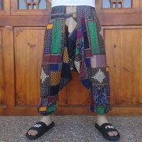 Chinese Style Linen Lantern Pants for Men Spring Summer Loose Wide Leg Nepalese Big Crotch Pants Ret