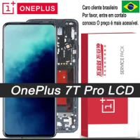 100% Original 6.67 inches AMOLED Display with frame for OnePlus 7T Pro LCD Touch Screen Digitizer Assembly Replacement Parts