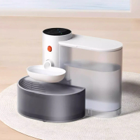 創新貓狗飲水器 傾倒式設計 無線自動飲水器 - 白色