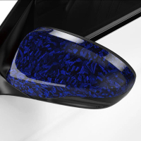 PET Forged Carbon Fiber Color Change Sticker Center Film Mirror Rearview Full Body Black H4W5