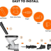 Cold Press Juicer Machine, Slow Masticating Juicer Attachment with Dual Feed Chute, As kitchen Aid Slow Juicer Attachment