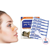 Nasal Strips Breathe Better Sleep Better (Size : S-M / L) 30Pcs แผ่นแปะจมูก แผ่นแปะจมูกซิลิโคน (1กล่