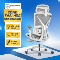 Ghế công thái học Nghia furniture  Massage EM 01, 2 chế độ thư giãn vùng thắt lưng, ngả ghế đến 140 