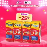 Sữa uống dinh dưỡng Oggi Gold 180ml, lốc 4 hộp
