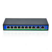 10-port poe switch 8+2 port power supply 250 meters long distance transmission ethernet switch