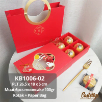 Kotak Box Mooncake 100gr KB1006-02 + Paper Bag Kue Bulan Pia Snowskin