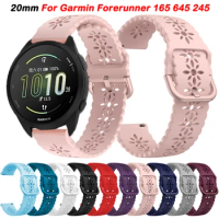 For Garmin Forerunner 165 245 645 Strap 20mm Silicone Sports Bracelet For Garmin Vivoactive 3 5 Venu SQ 2 2Plus Watchband
