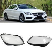 Car Front Headlight Lamp Lens Cover For Mercedes-Benz C Class W205 C180 C200 C260L C280 C300 2015-2018