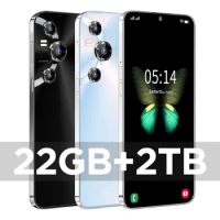 S30 Ultra Mobile Phones 7.3 HD Screen SmartPhone Original 22GB+2TB Dual Sim Celulares Android Unlocked 108MP 8000mAh Cell Phone