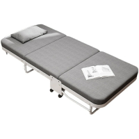 折疊床 單人家用四折乳膠 午睡床 醫院簡易便攜 陪護床 成人辦公室午休