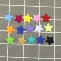 100Pcs Felt Cloth 25mm Stars Padded Patches Appliques DIY Scrapbook Pentagram Materials Hair Accessories Doll Toys Ornaments Art