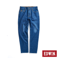 EDWIN 男裝 JERSEYS 迦績 超彈力高腰丹寧錐形迦績褲-石洗綠