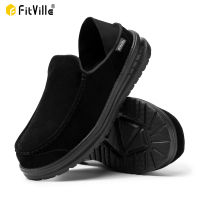 Kasut FitVille lelaki lebar lebar kasut kasual kasut Sneakers ringan bernafas bukan Slip untuk kaki bengkak sakit Relief berjalan kasut