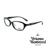 【Vivienne Westwood】經典土星環光學眼鏡(黑/藍格紋 VW263_03)