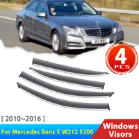 Deflectors for Mercedes Benz E W212 E200 Sedan 2010~2016 Accessories Car Window Visors Rain Eyebrow Guard Visor Protector Cover