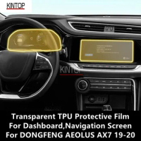 For DONGFENG AEOLUS AX7 19-20 Dashboard,Navigation Screen Transparent TPU Protective Film Anti-scratch Repair Film Accessories