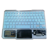 Wireless Touch Keyboard Backlit Keyboard RGB Keypad Transparent Crystal Bluetooth Keyboard Universal for PC,Blue