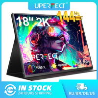 UPERFECT UGame B118 2K 144Hz Portable Gaming Monitor 100% DCI-P3 FreeSync HDR Computer Display HDMI USB C IPS Screen for Laptop