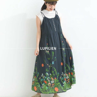 綺丹尼 日本Lupilien花卉印花印度棉吊帶洋裝 4色 日本🇯🇵直送
