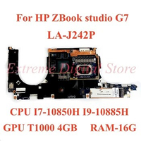 For HP ZBook studio G7 laptop motherboard LA-J242P with CPU I7-10850H I9-10885H GPU T1000 4GB RAM-16G 100% Tested Fully Work