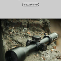 RITON 4-32x56FFP , Illuminated for Hunting Rifle Scope, Airsoft Air Guns,Hunting sight，Integrated Removable Throw Lever