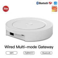 Tuya ZigBee WiFi Multi-mode Smart Gateway Bluetooth Mesh Wired Hub Voice Control Via Alexa Google Home Smart Life