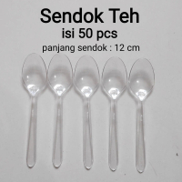 Sendok Plastik bening kecil (isi 50 pcs), Sendok teh, sendok eskrim