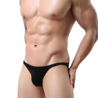 Sexy Men Underwear Sexy Ultra Thin Cotton Men's Briefs Thong Interior U Convex Elastic Panties Underpants