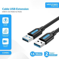 VENTION CONBG Kabel USB A 3.0 Male to Male Super Speed 5Gbps 1.5 Meter 1.5M for TV Box Hard Disk Dri