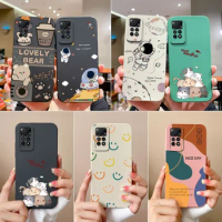 Bear Milk Tea Phone Case For Xiaomi Redmi Note 11 Pro 4G 5G Silicone Soft Protective Cover For Note 11 Pro Plus 5G Coque Funda