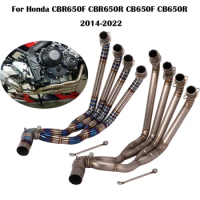 Titanium Alloy Motorcycle Exhaust System Slip 51mm Header Front Connect Tube For Honda CBR650F CBR650R CB650F CB650R 2014-2022