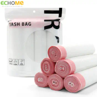 ECHOME Portable Garbage Bag PE Thickened Biodegradable Household Disposable Drawstring Type Automatic Closure with Point Break
