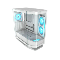 【COUGAR 美洲獅】FV270 RGB 電競機箱 電腦機殼(白色/EATX/支援360水冷排)