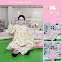 Cotien Fashion - SET ĐỒ BỘ TOLE LẠNH CHO NỮ MẶC NHÀ CỔ TRÒN DÀI TAY VÀ QUẦN DÀI - Cô Tiên Fashion - 
