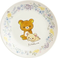 大賀屋 日貨 拉拉熊 盤子 餐盤 陶瓷盤 點心盤 飾品盤 陶瓷 SAN-X 懶懶熊 鬆弛熊 正版 J00016664