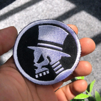 PATCH EMBLEM BORDIR FOURSPEED SKULL BIKER V2