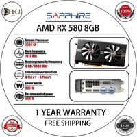 USED SAPPHIRE RX 580 8GB 2304sp Video Card 1411MHz 8GB 256Bit GDDR5 Graphics Cards for AMD RX 500 se
