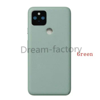 OEM Back Glass Battery Cover Rear Door Housing Case Cover with Camera Lens Replacement for Google Pixel 5