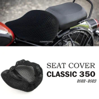 for Royal Enfield Classic 350 Accessories Seat Cover Motorcycle 3D Mesh Breathable Protection Cushion Classic350 2022 - 2023