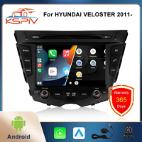 KSPIV 7Inch 2 Din Android Car Radio CarPlay for Hyundai Veloster 2011-GPS Navigation WIFI AM FM Radio Multimedia Player Stereo