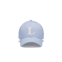 【LACOSTE】中性款-3D刺繡棉斜紋棒球帽(紫藍色)