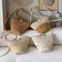 2026 Crossbody Cotton Rope Straw Bag Coin Key Phone Bag Hollow Cotton Thread Crossbody Bag Casual Cu