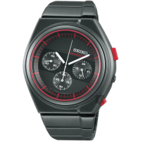 【SEIKO 精工】精工 GIUGIARO DESIGN 聯名設計限量三眼計時手錶 母親節 禮物 送禮(7T12-0CD0R SCED055J)