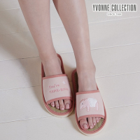 YVONNE 以旺傢飾 馬來貘藺草室內拖鞋（M/L）-香檳粉