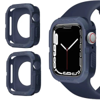 Shockproof Cover For Apple Watch Case 7 6 SE 5 4 3 2 1 44mm 40mm 42mm 38mm Soft TPU Protector Bumper for apple watch 8 45mm 41mm
