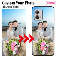 Custom Photo Name Case For Motorola Moto E7 G9 Play G Power G100 One 5G G200 Plus Ace 2022 DIY Images Text Silicone Black Cover