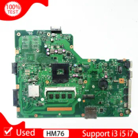 Used X75A Mainboard For ASUS X75VB X75VD X75V X75VC Laptop Motherboard HM76 SLJ8E Support I3 I5 I7