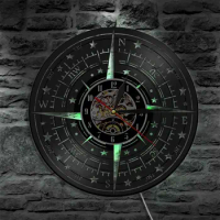 Compass Rose Wall Decor Modern Design Wall Clock Nautical Vinyl Record Wall Clock Navigation Direction Mariners Sailors Gift