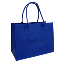Wholesale 100pcs/Lot Felt Material Reusable Custom Tote Bag Daily Reusable Wear-resistant Clothes Books Shopping Package