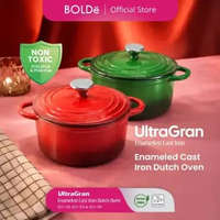 BOLDe Ultragran Cast Iron Enamelled Dutch Oven 4,50L Merah